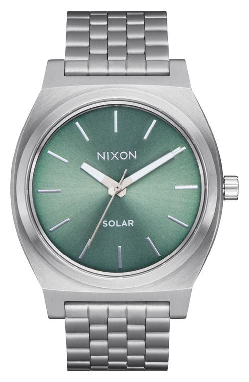 Nixon Time Teller Solar Bracelet Watch, 40mm In Metallic