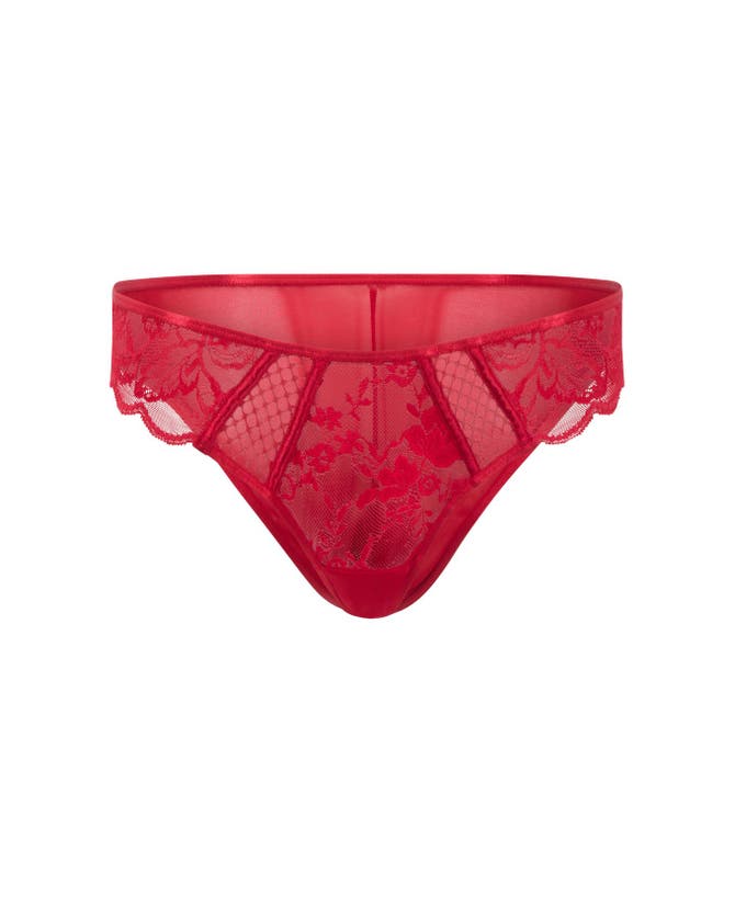 Adore Me Dominika Cheeky Panties In Dark Red