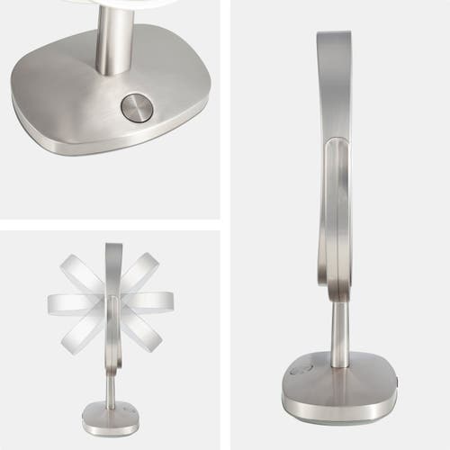 Zadro Newport Lighted Makeup Mirror With 5x/1x Magnification & Touch Pad In Satin Nickel