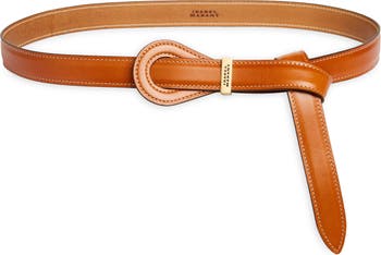 Isabella brown croc print leather waist belt