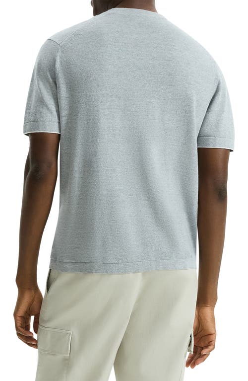 Shop Theory Kolben Linen Blend T-shirt In Grey Heather