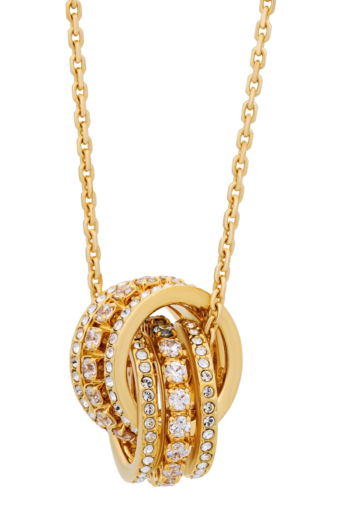Swarovski Further Halskette Crystal Knot Pendant Necklace In Gold