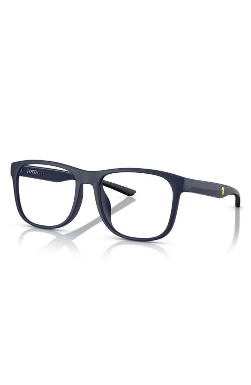 Scuderia Ferrari 54mm Square Optical Glasses In Matte Blue