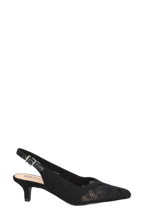 Bella Vita Marquette Womens Adjustable Faux Suede Slingback Heels In Black Suede