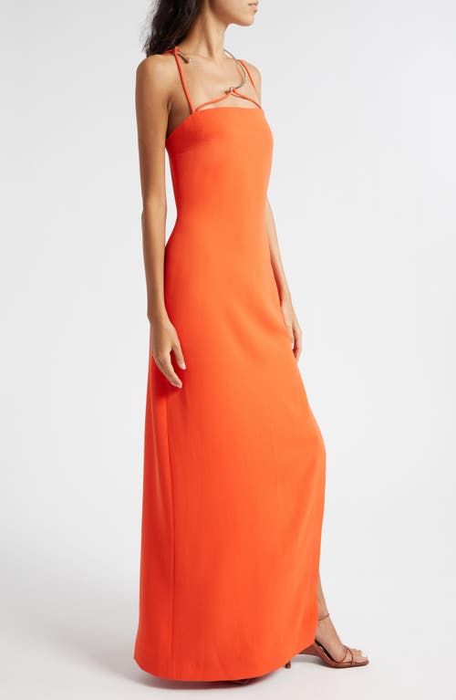 Shop Stine Goya Sofie Metal Detail Dress In Tangerine Tango