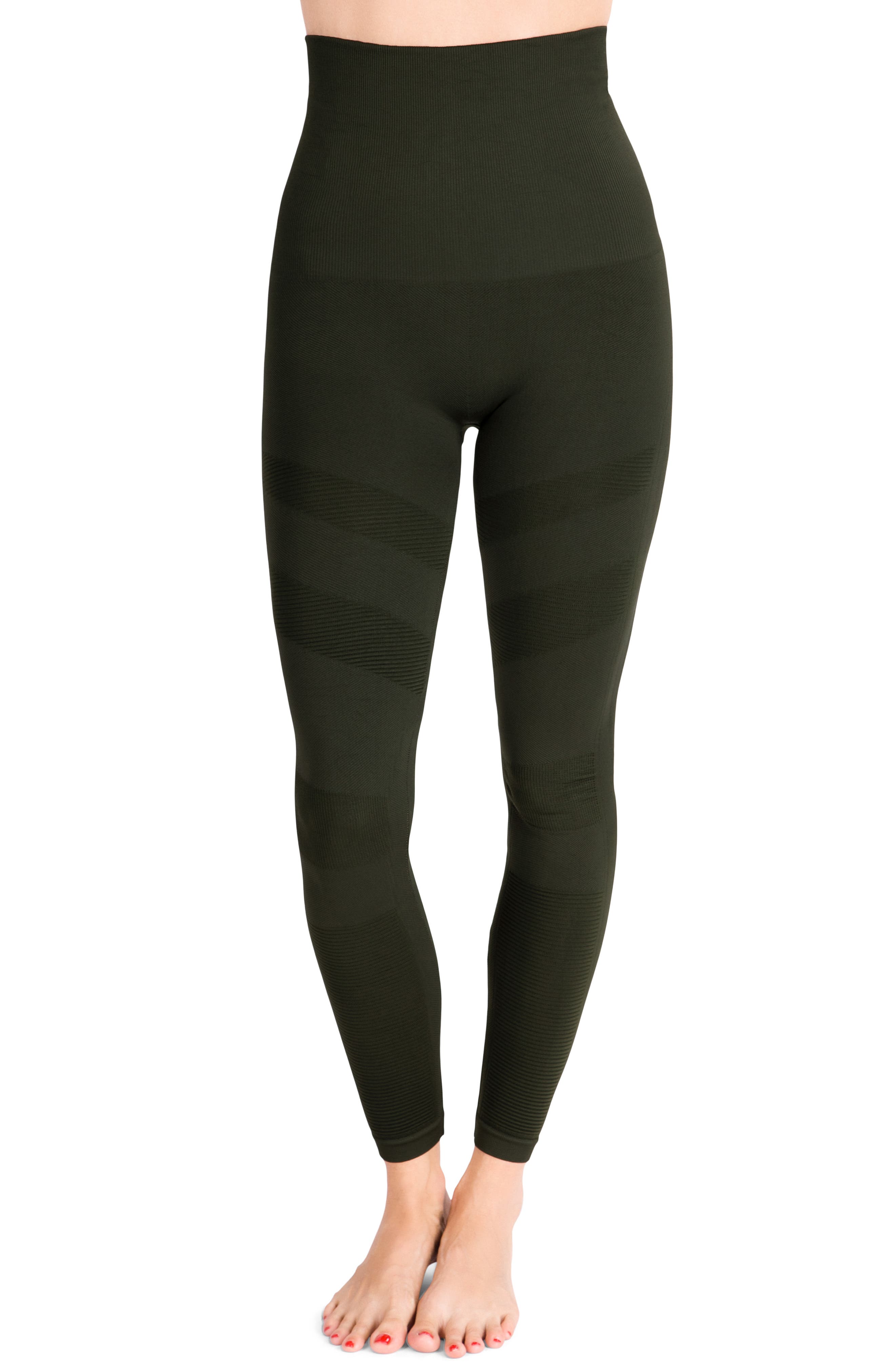 Belly Bandit Mother Tucker Compression Moto Leggings, Green