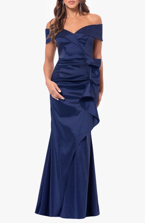 Xscape Evenings Off the Shoulder Taffeta Gown at Nordstrom,
