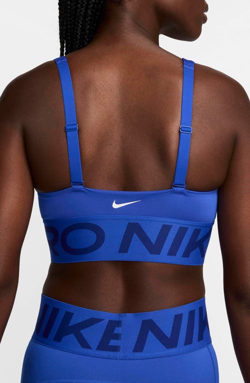 Shop Nike Pro Indy Dri-fit Sports Bra In Hyper Royal/deep Royal Blue