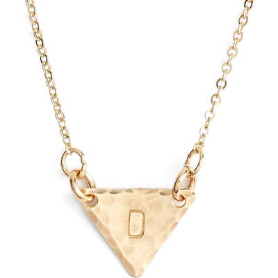 Nashelle 14K-Gold Fill Initial Triangle Necklace