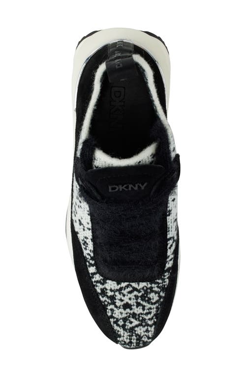 Shop Dkny Aveline Wedge Sneaker In Black/off White