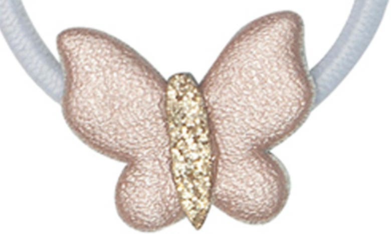 Shop Mimi & Lula Kids' Butterfly Assorted 6-pack Mini Ponytail Holders In Light/ Pastel Pink