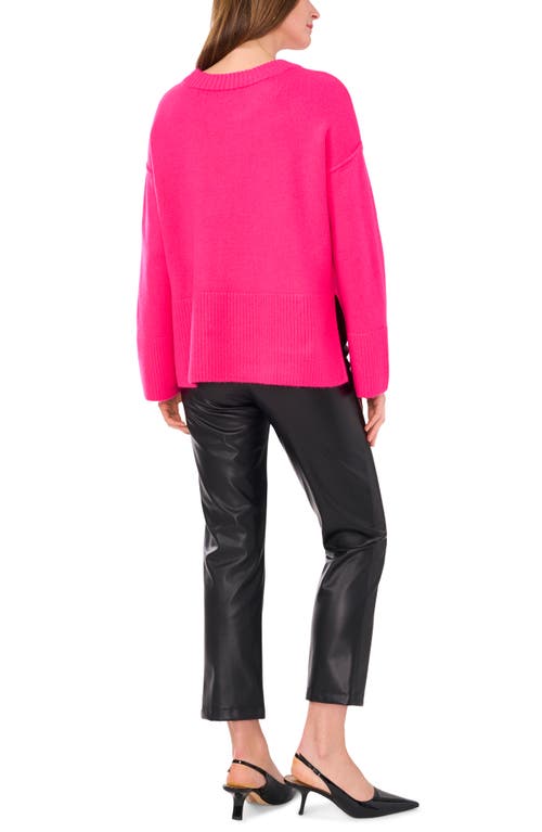 Shop Vince Camuto Crewneck Sweater In Passion