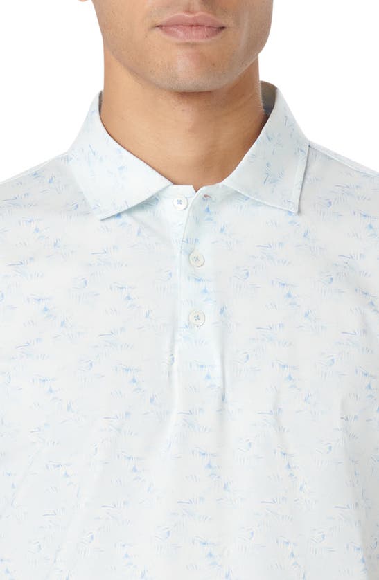 Shop Bugatchi Victor Ooohcotton® Print Polo In Sky