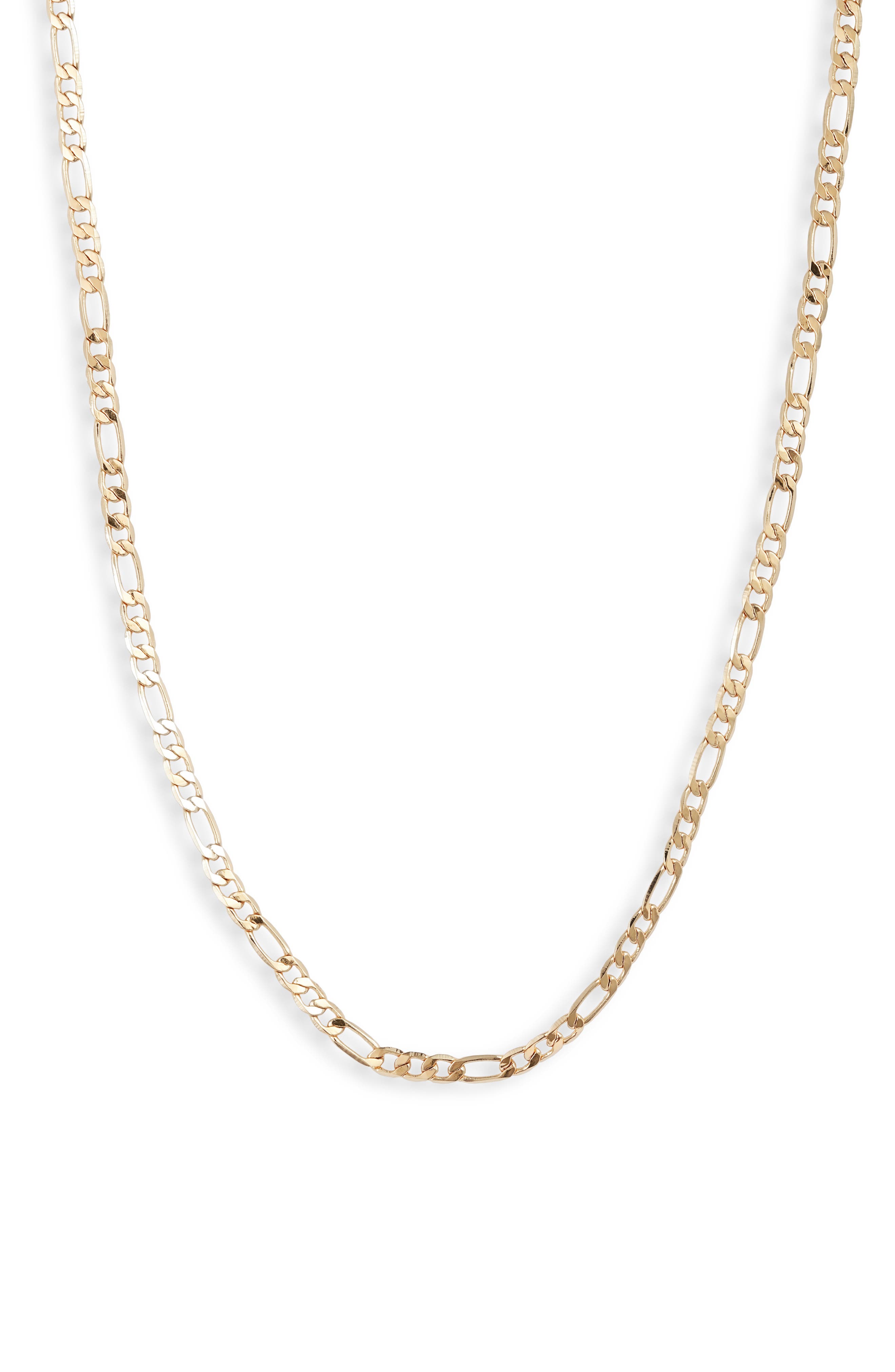 Sterling Forever 14k Gold Plated Figaro Chain Necklace In Z/dnugold ModeSens