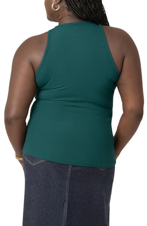 Shop Kindred Bravely Racerback Maternity/nursing Tank In Evergreen