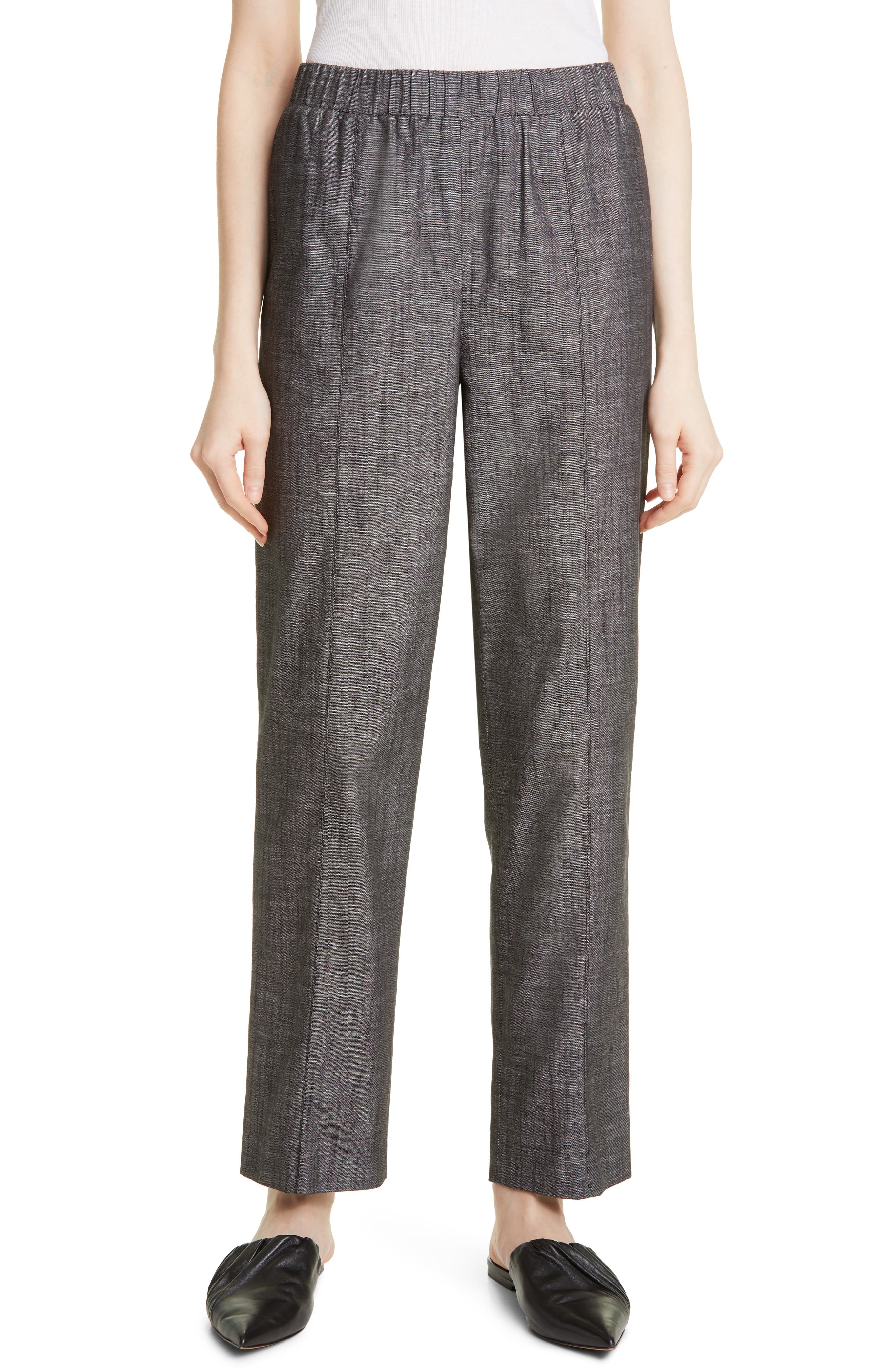 Maison Scotch Low-Rise Trousers grey-dark orange striped pattern athletic style Fashion Trousers Low-Rise Trousers 