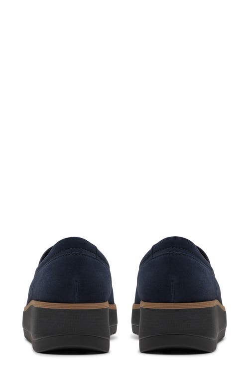 Clarks ® Zylah Sky Platform Loafer In Navy Suede