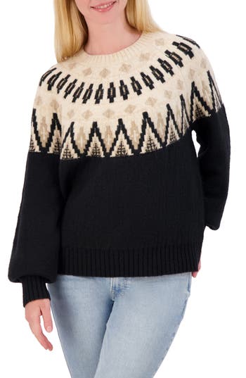 LUCKY BRAND LUCKY BRAND FAIR ISLE CREW SWEATER