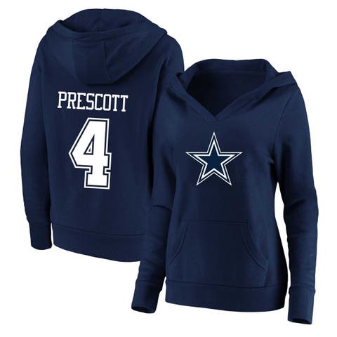 Women's Fanatics Branded Natural Dallas Cowboys True Classics Signature  Fleece Chenille Patch Pullover Hoodie