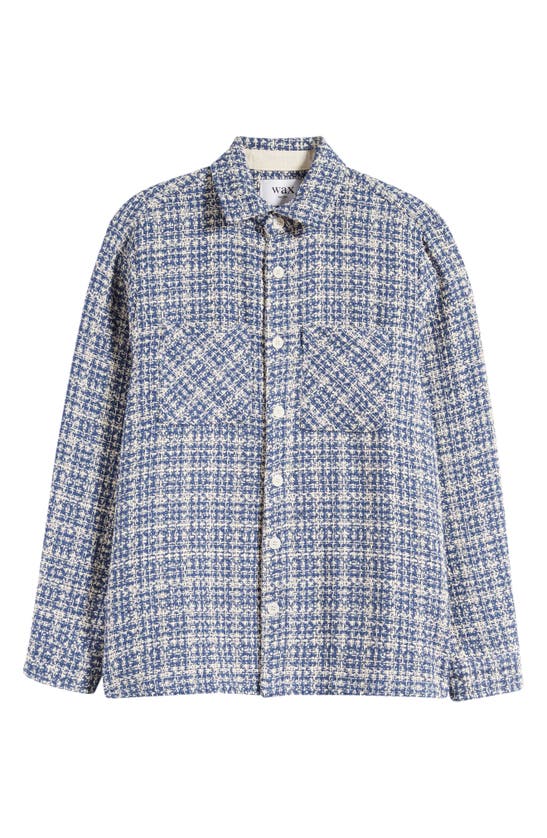 Shop Wax London Whiting Cotton Button-up Shirt In Blue