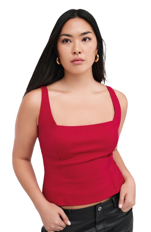 Marcella Anya Crop Camisole In Red