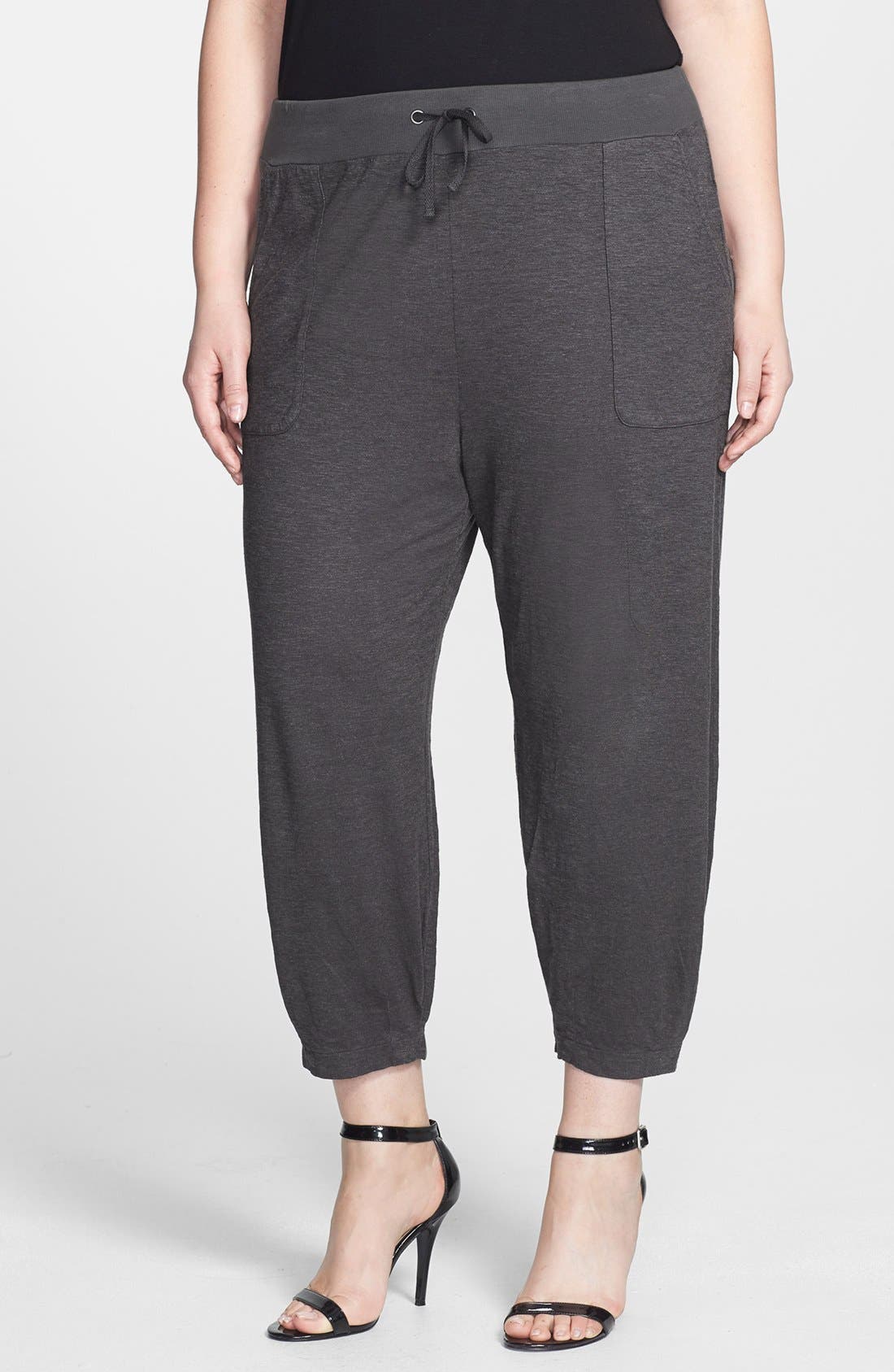Eileen Fisher Drawstring Slouchy Knit Capri Pants (Plus Size) Nordstrom
