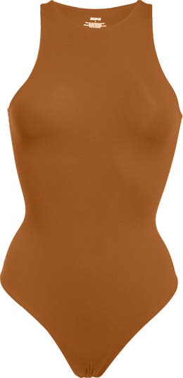 SKIMS Fits Everybody UMBER High Neck Bodysuit NWT Tan Size M - $50 New With  Tags - From Ali