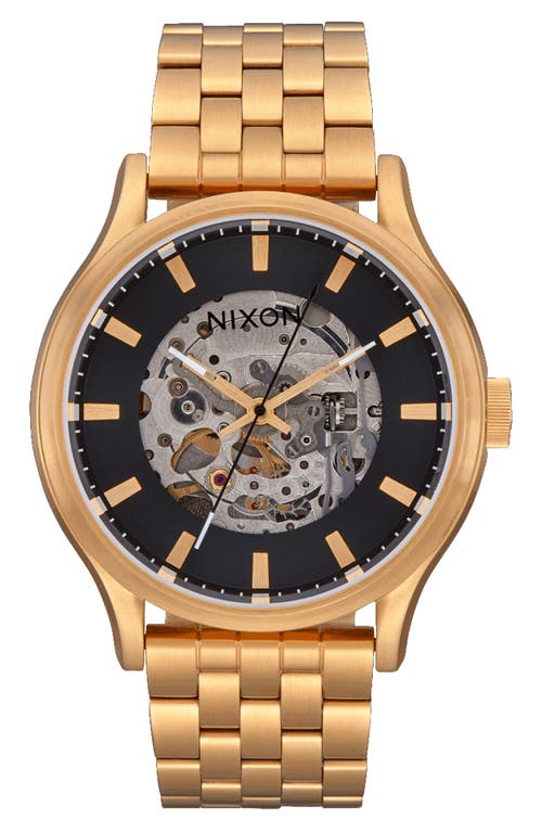 Nixon Spectra Automatic Bracelet Watch, 40mm In Gold