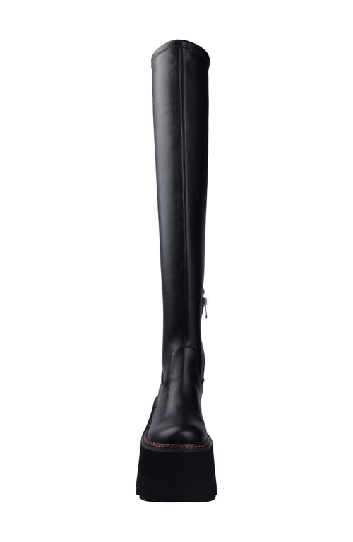 Shop Zigi Blakely Over The Knee Platform Boot In Black Faux O