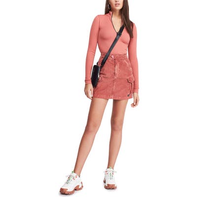 Bdg Urban Outfitters Corduroy Utility Skirt, Red