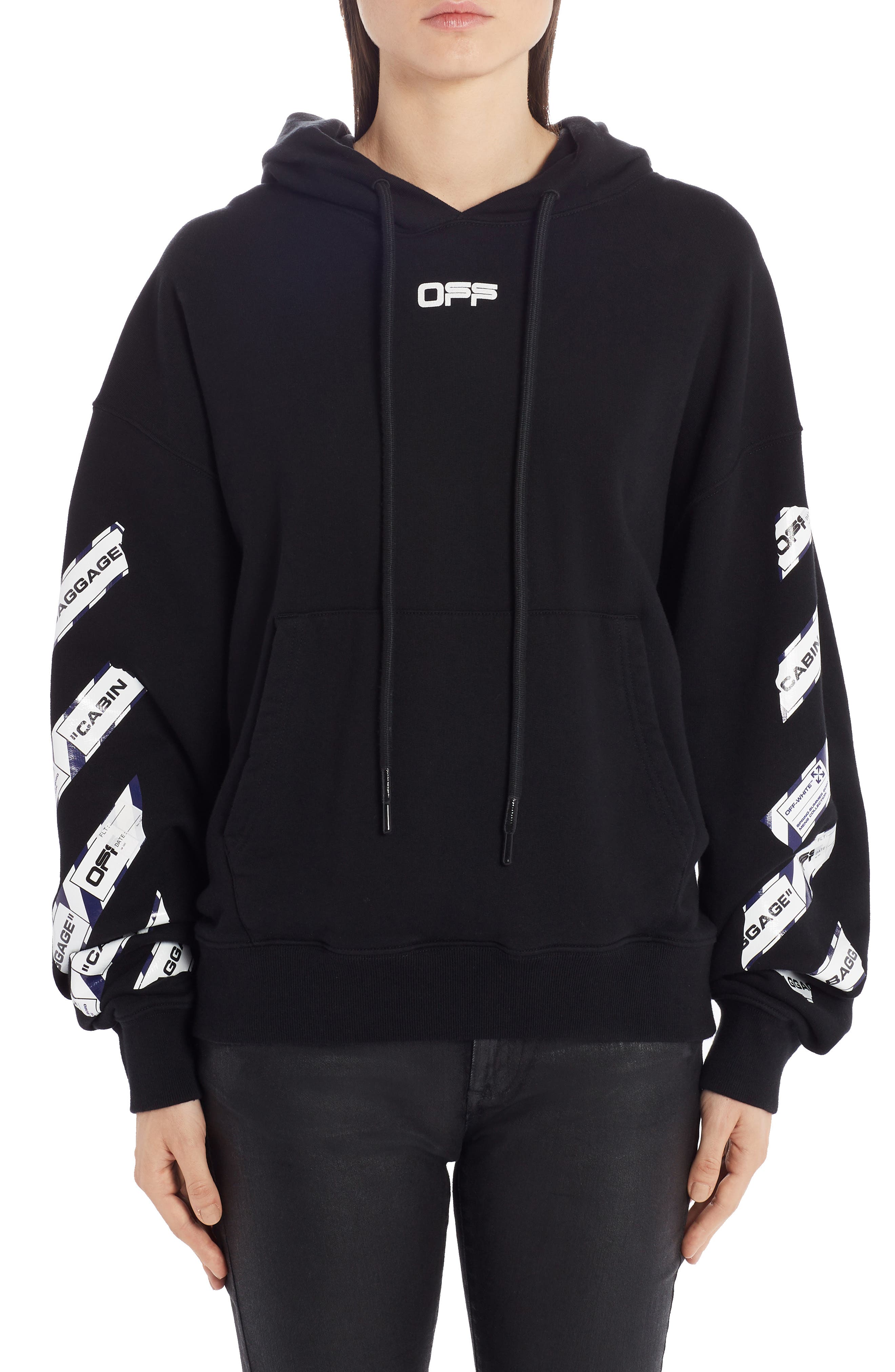 off white tape hoodie