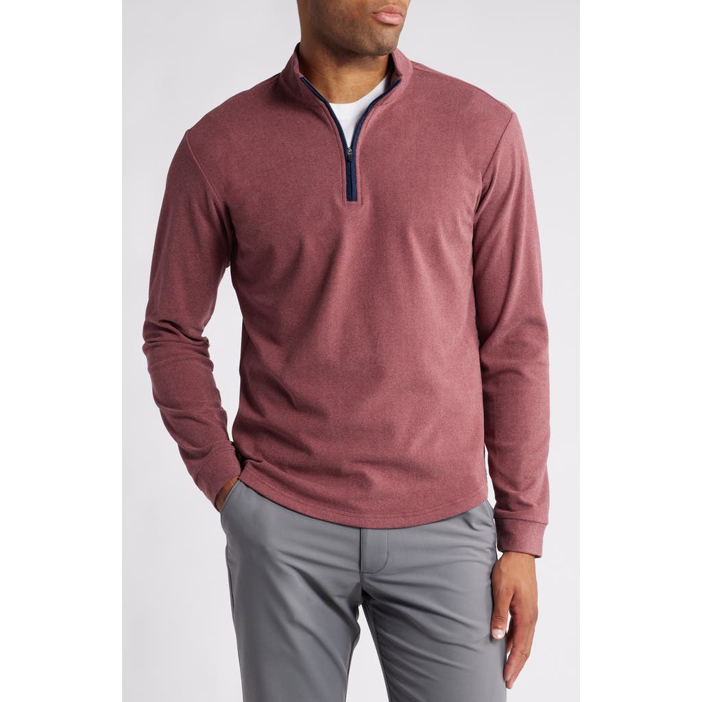 Swannies Emery Quarter Zip Golf Pullover in Rhubarb
