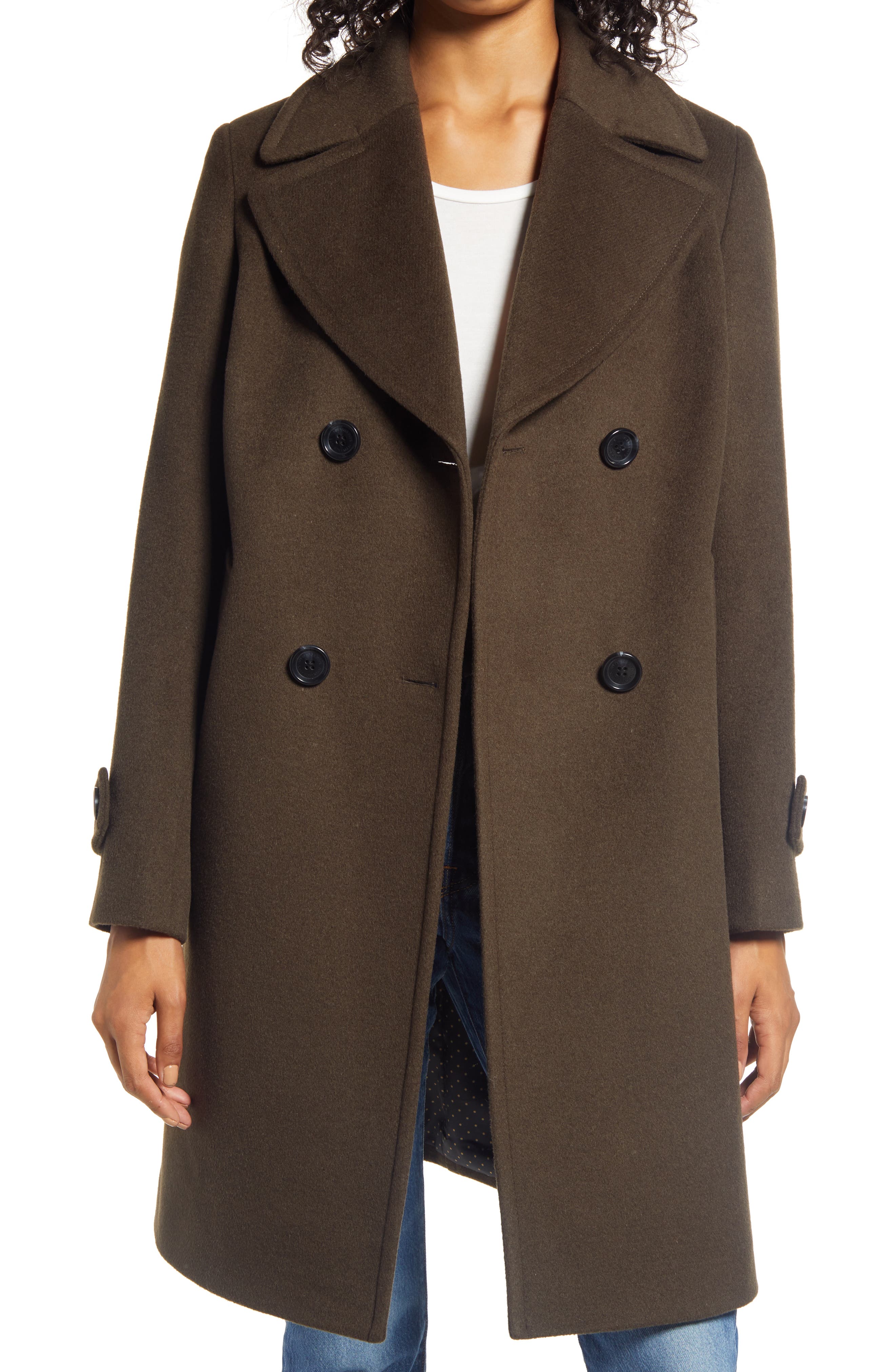 Sam Edelman | Double Breasted Wool Blend Twill Coat | Nordstrom Rack