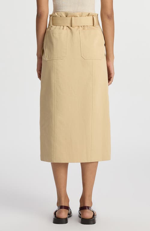 A.l.c Maia Belted Midi Cargo Skirt In Latte