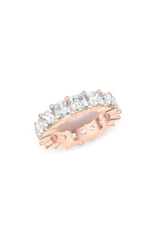 HauteCarat Lab Created Diamond Eternity Ring in 18K Rg 