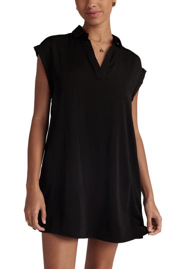Shop Bella Dahl Cap Sleeve Minidress In Black