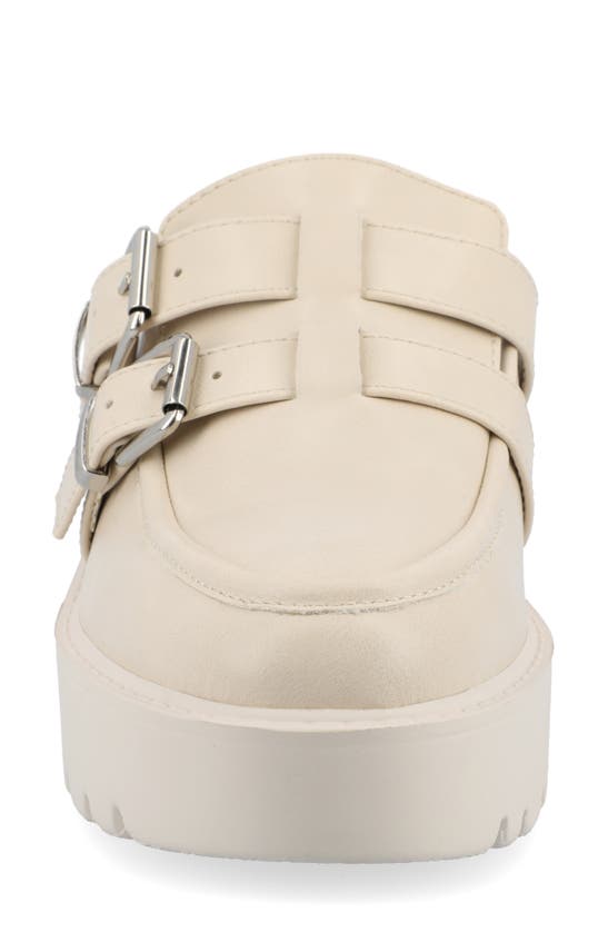 Shop Journee Collection Brydie Platform Mule In Off White