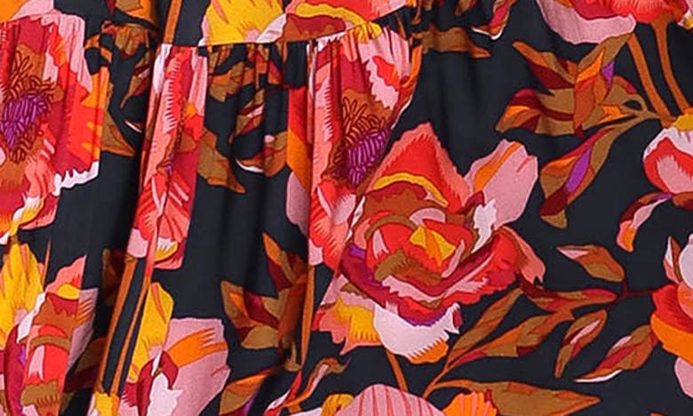 Petal And Pup Petal & Pup Balsa Long Sleeve Floral Midi Dress In Multi