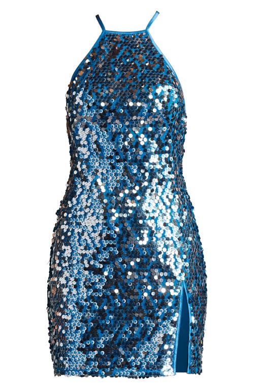 Sho By Tadashi Shoji Strappy Sequin Minidress In Mediterranea