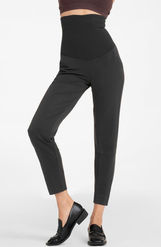 Shop Seraphine Tapered Compression Postpartum Leggings In Black