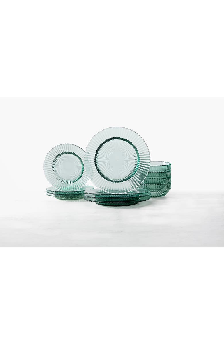 Fortessa Archie Set of 4 Green Dinner Plates, Alternate, color, Verde