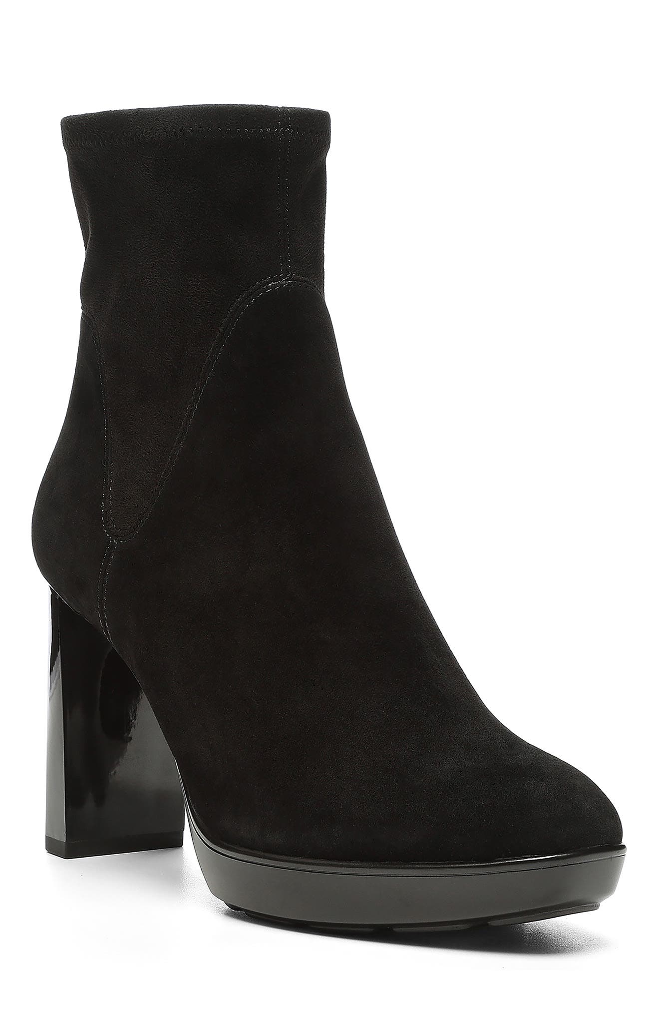 black heel boots open toe