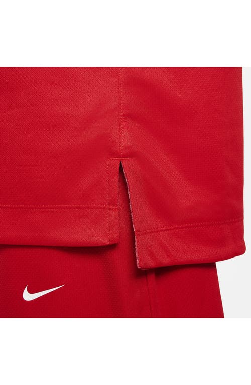 Shop Nike Kids' Reversible Performance Basketball Tank In University Red/white