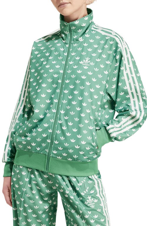 adidas Monogram Firebird Recycled Polyester Track Jacket Preloved Green at Nordstrom,