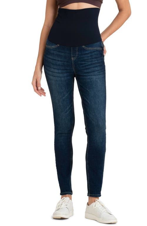 Shop Seraphine Skinny Postpartum Jeans In Medium Blue