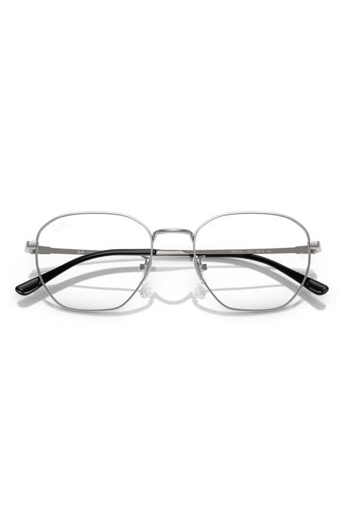 Ray Ban Ray-ban 53mm Irregular Optical Glasses In Silver