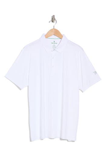 Tom Baine Performance Stretch Polo In White