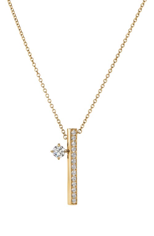 Shop Hearts On Fire Barre Pavé Diamond Pendant Necklace In Yellow Gold/diamond