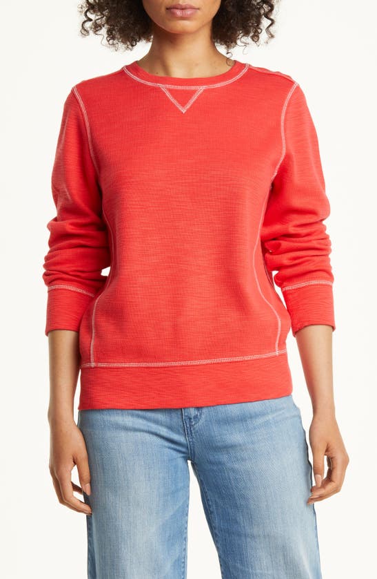 Tommy Bahama Tobago Bay Crewneck Sweatshirt In Zanzibar Red