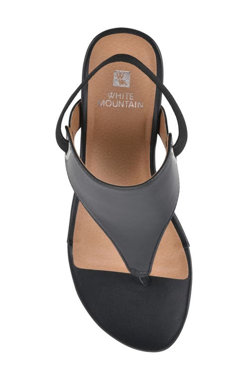 Shop White Mountain Footwear All Dres Wedge Sandal In Black/smooth